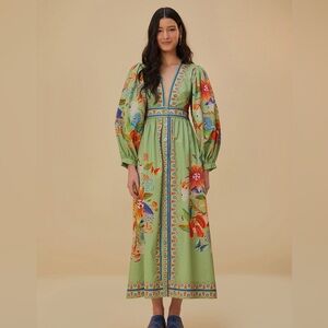 FARM Rio Bright Green Yard dress